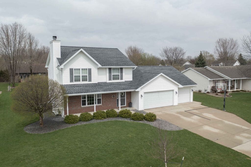 a home with brand new shingles